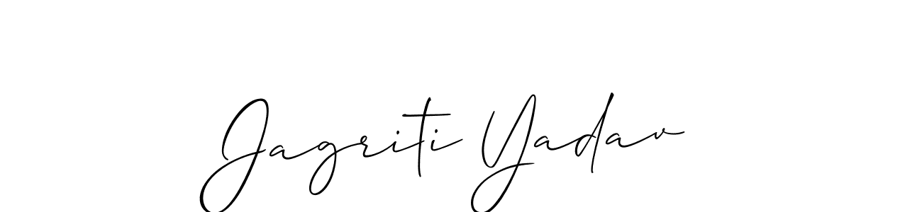 Make a beautiful signature design for name Jagriti Yadav. With this signature (Allison_Script) style, you can create a handwritten signature for free. Jagriti Yadav signature style 2 images and pictures png