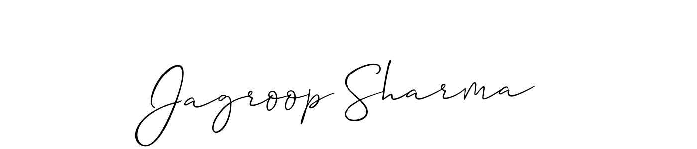 Also You can easily find your signature by using the search form. We will create Jagroop Sharma name handwritten signature images for you free of cost using Allison_Script sign style. Jagroop Sharma signature style 2 images and pictures png