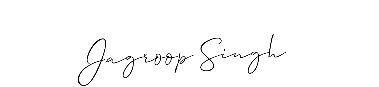 Design your own signature with our free online signature maker. With this signature software, you can create a handwritten (Allison_Script) signature for name Jagroop Singh. Jagroop Singh signature style 2 images and pictures png