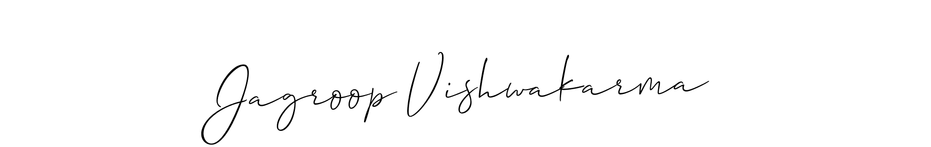 Similarly Allison_Script is the best handwritten signature design. Signature creator online .You can use it as an online autograph creator for name Jagroop Vishwakarma. Jagroop Vishwakarma signature style 2 images and pictures png