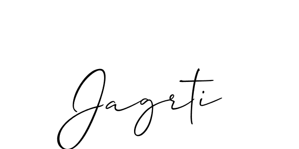 How to make Jagrti name signature. Use Allison_Script style for creating short signs online. This is the latest handwritten sign. Jagrti signature style 2 images and pictures png