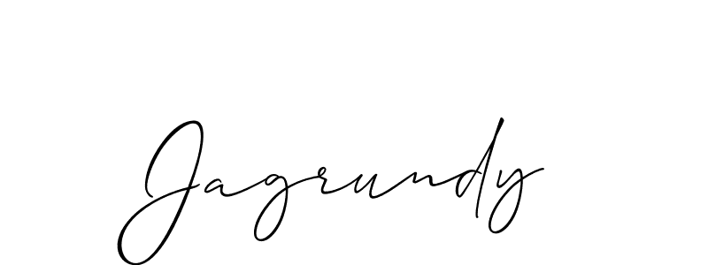 How to make Jagrundy signature? Allison_Script is a professional autograph style. Create handwritten signature for Jagrundy name. Jagrundy signature style 2 images and pictures png