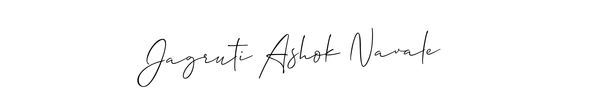 The best way (Allison_Script) to make a short signature is to pick only two or three words in your name. The name Jagruti Ashok Navale include a total of six letters. For converting this name. Jagruti Ashok Navale signature style 2 images and pictures png