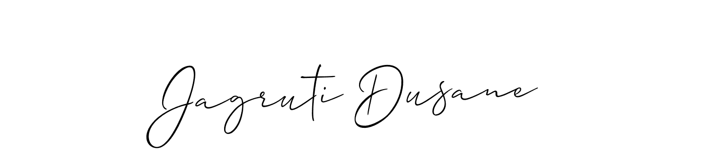 How to make Jagruti Dusane signature? Allison_Script is a professional autograph style. Create handwritten signature for Jagruti Dusane name. Jagruti Dusane signature style 2 images and pictures png
