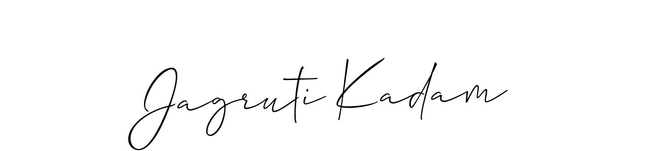 Make a beautiful signature design for name Jagruti Kadam. With this signature (Allison_Script) style, you can create a handwritten signature for free. Jagruti Kadam signature style 2 images and pictures png