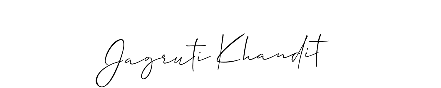 The best way (Allison_Script) to make a short signature is to pick only two or three words in your name. The name Jagruti Khandit include a total of six letters. For converting this name. Jagruti Khandit signature style 2 images and pictures png