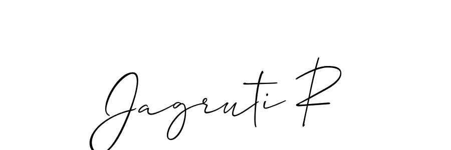 Also we have Jagruti R name is the best signature style. Create professional handwritten signature collection using Allison_Script autograph style. Jagruti R signature style 2 images and pictures png