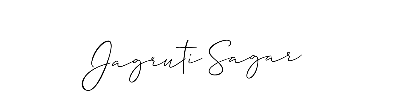 How to make Jagruti Sagar name signature. Use Allison_Script style for creating short signs online. This is the latest handwritten sign. Jagruti Sagar signature style 2 images and pictures png