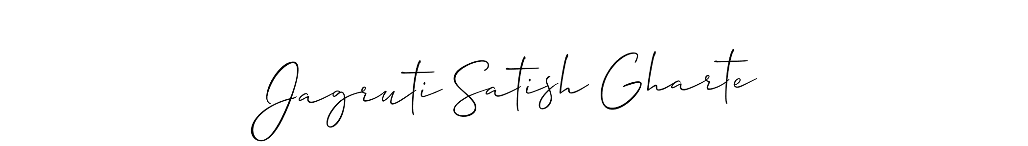 Also we have Jagruti Satish Gharte name is the best signature style. Create professional handwritten signature collection using Allison_Script autograph style. Jagruti Satish Gharte signature style 2 images and pictures png