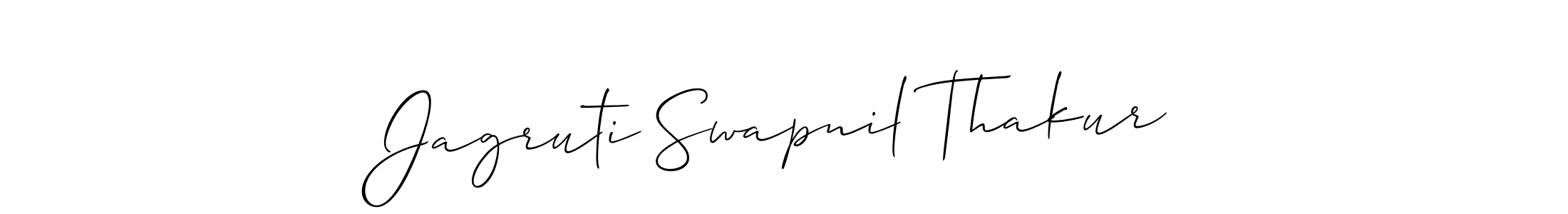 Also we have Jagruti Swapnil Thakur name is the best signature style. Create professional handwritten signature collection using Allison_Script autograph style. Jagruti Swapnil Thakur signature style 2 images and pictures png