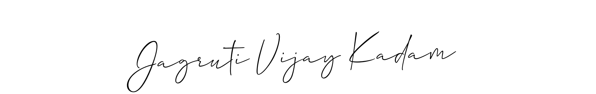 Make a beautiful signature design for name Jagruti Vijay Kadam. With this signature (Allison_Script) style, you can create a handwritten signature for free. Jagruti Vijay Kadam signature style 2 images and pictures png