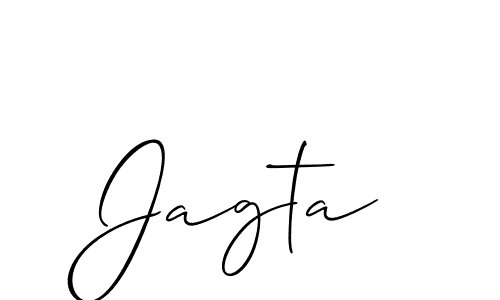 Jagta stylish signature style. Best Handwritten Sign (Allison_Script) for my name. Handwritten Signature Collection Ideas for my name Jagta. Jagta signature style 2 images and pictures png