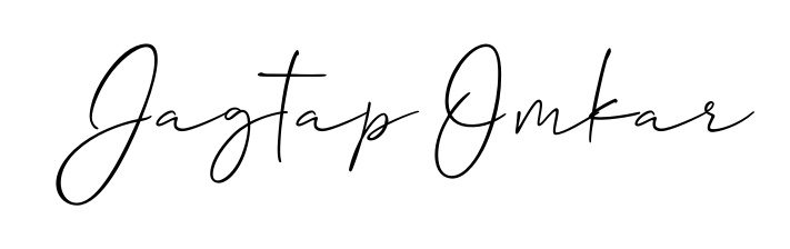 Express your personality with a custom Jagtap Omkar signature crafted with Allison_Script typography. Free transparent PNG download available. Jagtap Omkar signature style 2 images and pictures png