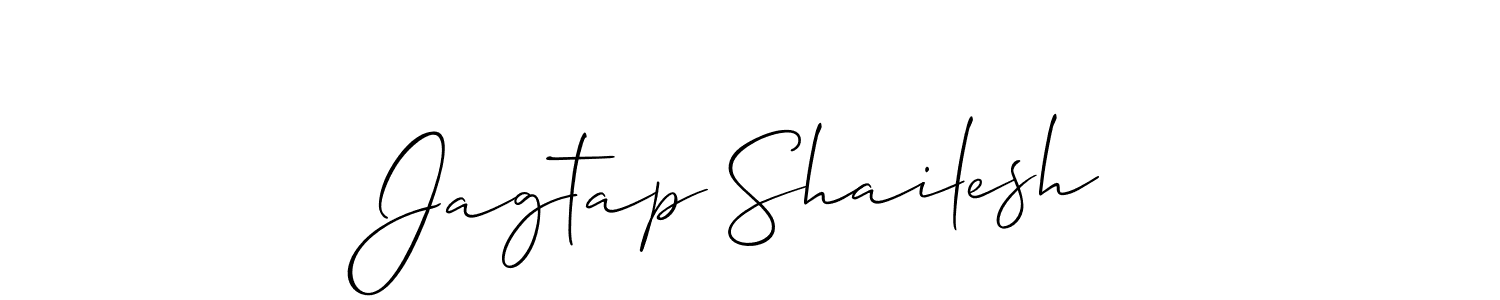 if you are searching for the best signature style for your name Jagtap Shailesh. so please give up your signature search. here we have designed multiple signature styles  using Allison_Script. Jagtap Shailesh signature style 2 images and pictures png