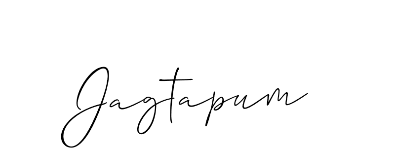 Use a signature maker to create a handwritten signature online. With this signature software, you can design (Allison_Script) your own signature for name Jagtapum. Jagtapum signature style 2 images and pictures png