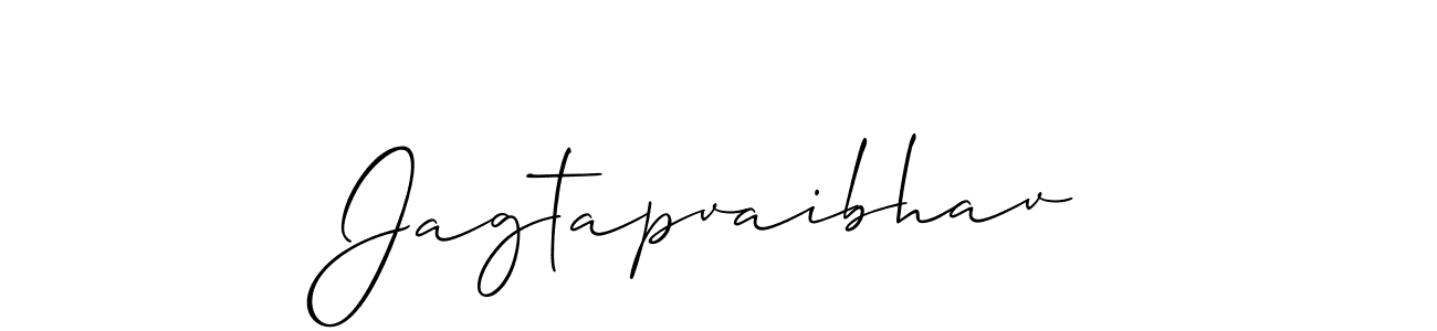 Design your own signature with our free online signature maker. With this signature software, you can create a handwritten (Allison_Script) signature for name Jagtapvaibhav. Jagtapvaibhav signature style 2 images and pictures png