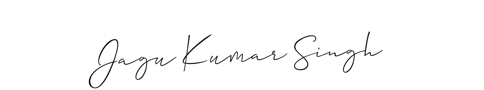 This is the best signature style for the Jagu Kumar Singh name. Also you like these signature font (Allison_Script). Mix name signature. Jagu Kumar Singh signature style 2 images and pictures png