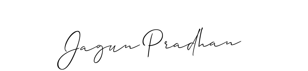 Similarly Allison_Script is the best handwritten signature design. Signature creator online .You can use it as an online autograph creator for name Jagun Pradhan. Jagun Pradhan signature style 2 images and pictures png