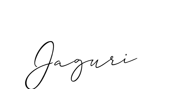 It looks lik you need a new signature style for name Jaguri. Design unique handwritten (Allison_Script) signature with our free signature maker in just a few clicks. Jaguri signature style 2 images and pictures png