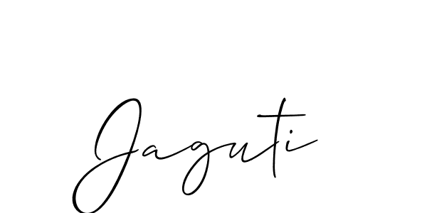 Allison_Script is a professional signature style that is perfect for those who want to add a touch of class to their signature. It is also a great choice for those who want to make their signature more unique. Get Jaguti name to fancy signature for free. Jaguti signature style 2 images and pictures png