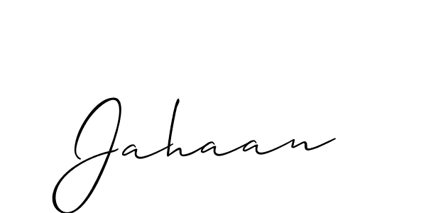 Create a beautiful signature design for name Jahaan. With this signature (Allison_Script) fonts, you can make a handwritten signature for free. Jahaan signature style 2 images and pictures png