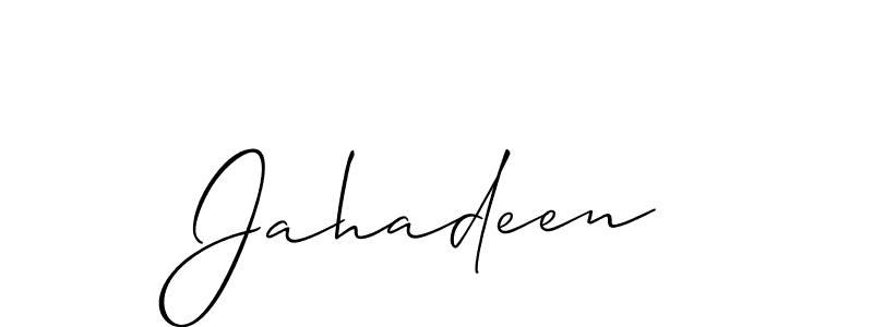 Make a beautiful signature design for name Jahadeen. Use this online signature maker to create a handwritten signature for free. Jahadeen signature style 2 images and pictures png