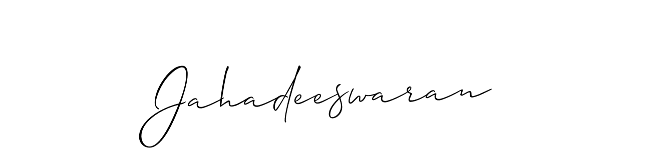 Make a beautiful signature design for name Jahadeeswaran. With this signature (Allison_Script) style, you can create a handwritten signature for free. Jahadeeswaran signature style 2 images and pictures png