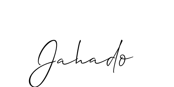 You should practise on your own different ways (Allison_Script) to write your name (Jahado) in signature. don't let someone else do it for you. Jahado signature style 2 images and pictures png