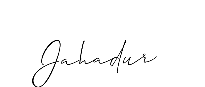 It looks lik you need a new signature style for name Jahadur. Design unique handwritten (Allison_Script) signature with our free signature maker in just a few clicks. Jahadur signature style 2 images and pictures png