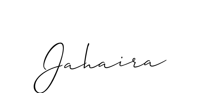 Also we have Jahaira name is the best signature style. Create professional handwritten signature collection using Allison_Script autograph style. Jahaira signature style 2 images and pictures png
