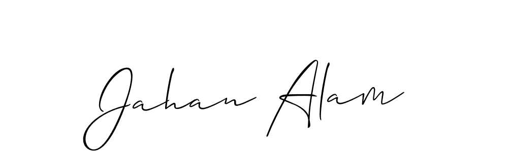 Also we have Jahan Alam name is the best signature style. Create professional handwritten signature collection using Allison_Script autograph style. Jahan Alam signature style 2 images and pictures png