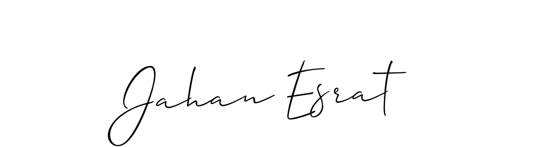 Allison_Script is a professional signature style that is perfect for those who want to add a touch of class to their signature. It is also a great choice for those who want to make their signature more unique. Get Jahan Esrat name to fancy signature for free. Jahan Esrat signature style 2 images and pictures png