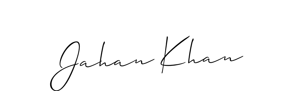 How to make Jahan Khan signature? Allison_Script is a professional autograph style. Create handwritten signature for Jahan Khan name. Jahan Khan signature style 2 images and pictures png