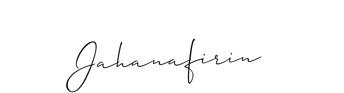 Also we have Jahanafirin name is the best signature style. Create professional handwritten signature collection using Allison_Script autograph style. Jahanafirin signature style 2 images and pictures png