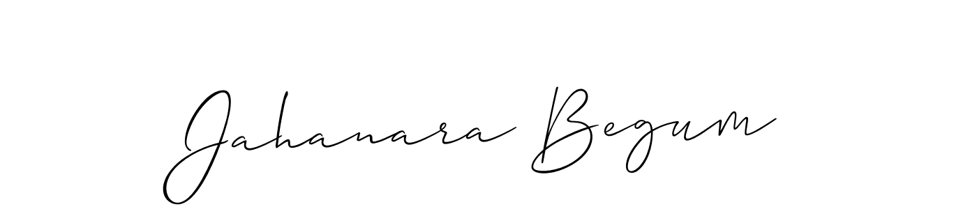 Make a beautiful signature design for name Jahanara Begum. With this signature (Allison_Script) style, you can create a handwritten signature for free. Jahanara Begum signature style 2 images and pictures png