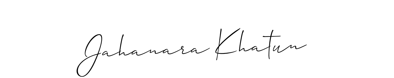 Similarly Allison_Script is the best handwritten signature design. Signature creator online .You can use it as an online autograph creator for name Jahanara Khatun. Jahanara Khatun signature style 2 images and pictures png