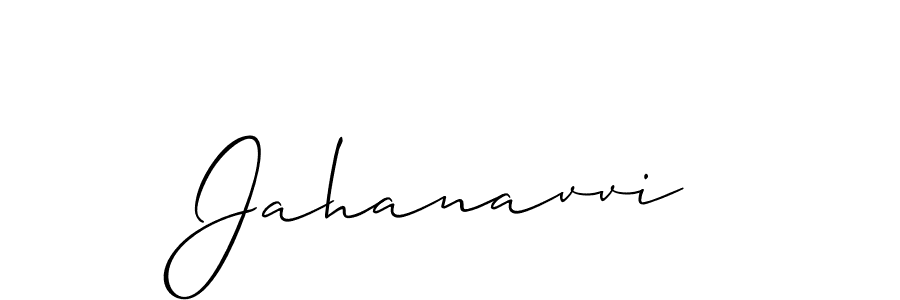 It looks lik you need a new signature style for name Jahanavvi. Design unique handwritten (Allison_Script) signature with our free signature maker in just a few clicks. Jahanavvi signature style 2 images and pictures png
