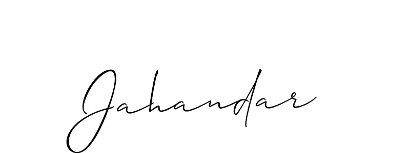 Create a beautiful signature design for name Jahandar. With this signature (Allison_Script) fonts, you can make a handwritten signature for free. Jahandar signature style 2 images and pictures png