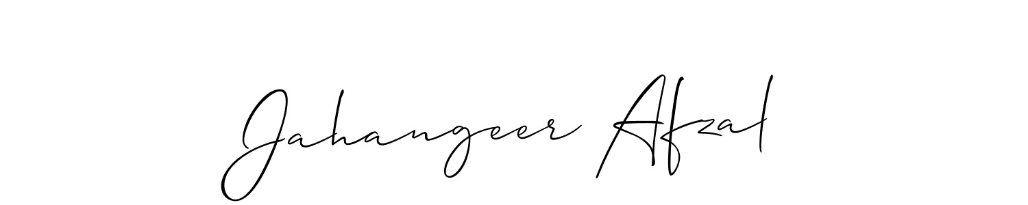 The best way (Allison_Script) to make a short signature is to pick only two or three words in your name. The name Jahangeer Afzal include a total of six letters. For converting this name. Jahangeer Afzal signature style 2 images and pictures png