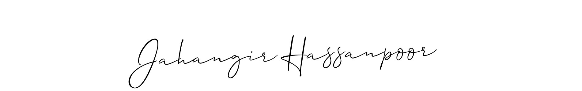 Also You can easily find your signature by using the search form. We will create Jahangir Hassanpoor name handwritten signature images for you free of cost using Allison_Script sign style. Jahangir Hassanpoor signature style 2 images and pictures png