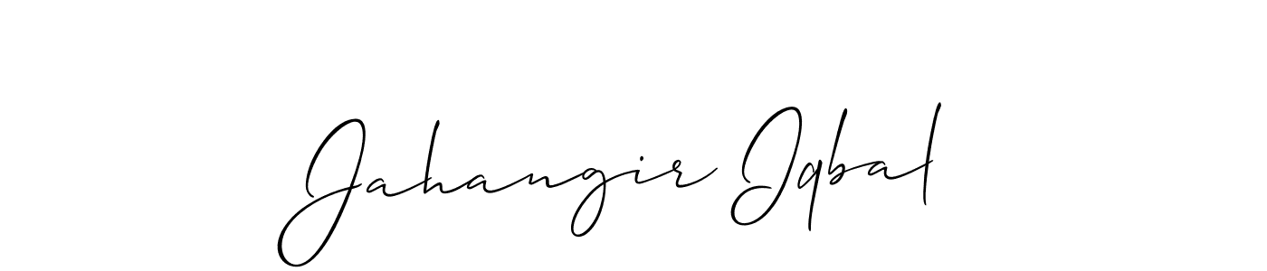 Create a beautiful signature design for name Jahangir Iqbal. With this signature (Allison_Script) fonts, you can make a handwritten signature for free. Jahangir Iqbal signature style 2 images and pictures png