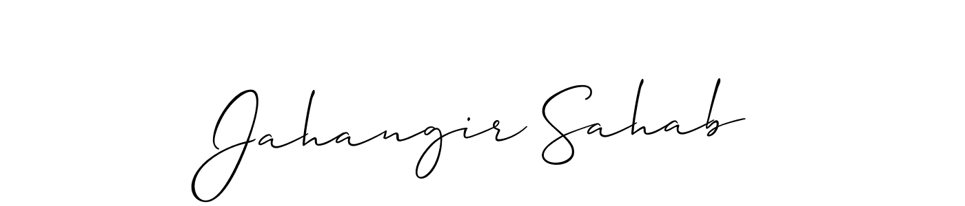 How to make Jahangir Sahab name signature. Use Allison_Script style for creating short signs online. This is the latest handwritten sign. Jahangir Sahab signature style 2 images and pictures png