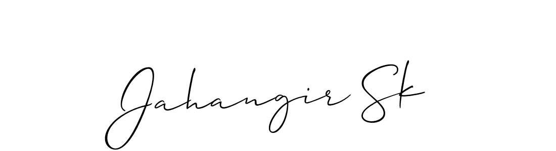 How to make Jahangir Sk name signature. Use Allison_Script style for creating short signs online. This is the latest handwritten sign. Jahangir Sk signature style 2 images and pictures png