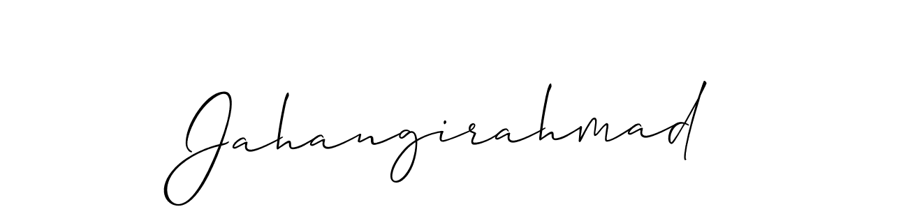 How to make Jahangirahmad name signature. Use Allison_Script style for creating short signs online. This is the latest handwritten sign. Jahangirahmad signature style 2 images and pictures png