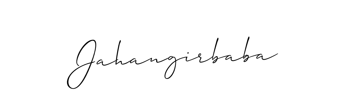 Make a beautiful signature design for name Jahangirbaba. With this signature (Allison_Script) style, you can create a handwritten signature for free. Jahangirbaba signature style 2 images and pictures png