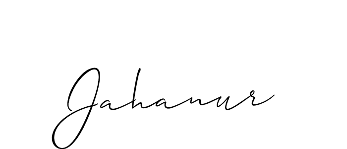 Also we have Jahanur name is the best signature style. Create professional handwritten signature collection using Allison_Script autograph style. Jahanur signature style 2 images and pictures png
