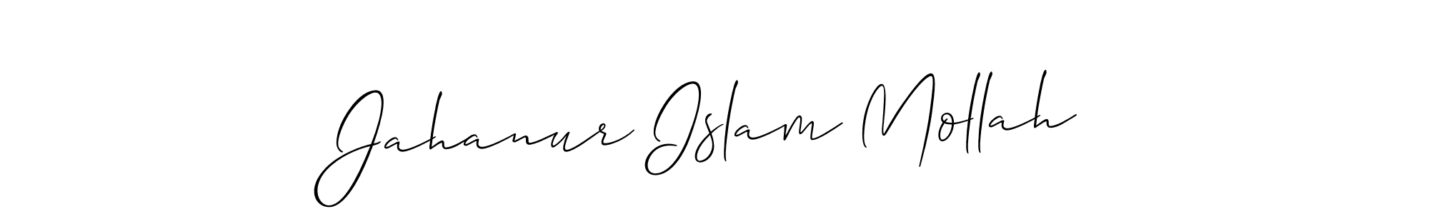 How to make Jahanur Islam Mollah signature? Allison_Script is a professional autograph style. Create handwritten signature for Jahanur Islam Mollah name. Jahanur Islam Mollah signature style 2 images and pictures png