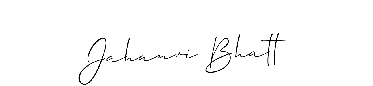 How to make Jahanvi Bhatt name signature. Use Allison_Script style for creating short signs online. This is the latest handwritten sign. Jahanvi Bhatt signature style 2 images and pictures png