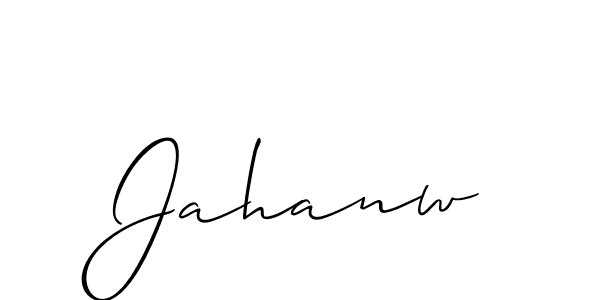 Design your own signature with our free online signature maker. With this signature software, you can create a handwritten (Allison_Script) signature for name Jahanw. Jahanw signature style 2 images and pictures png