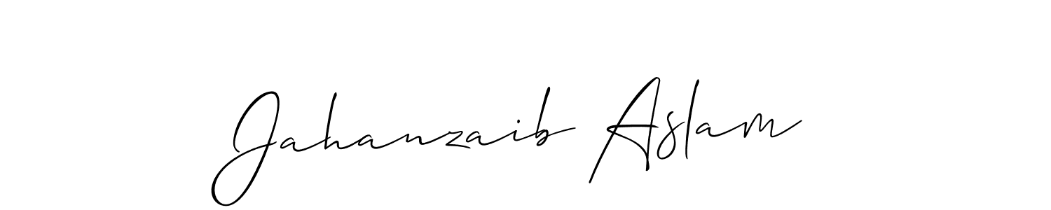 Also You can easily find your signature by using the search form. We will create Jahanzaib Aslam name handwritten signature images for you free of cost using Allison_Script sign style. Jahanzaib Aslam signature style 2 images and pictures png